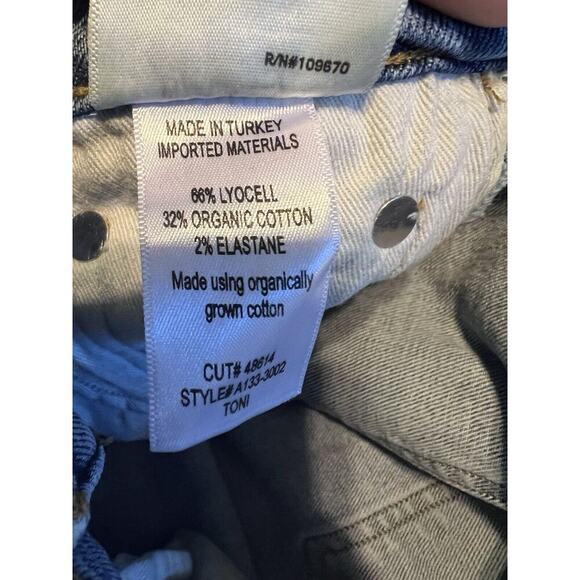 Agolde Jeans Womens 25 Toni Mid Rise Straight Leg Swerve Two Tone Racer Stripe - Picture 9 of 11